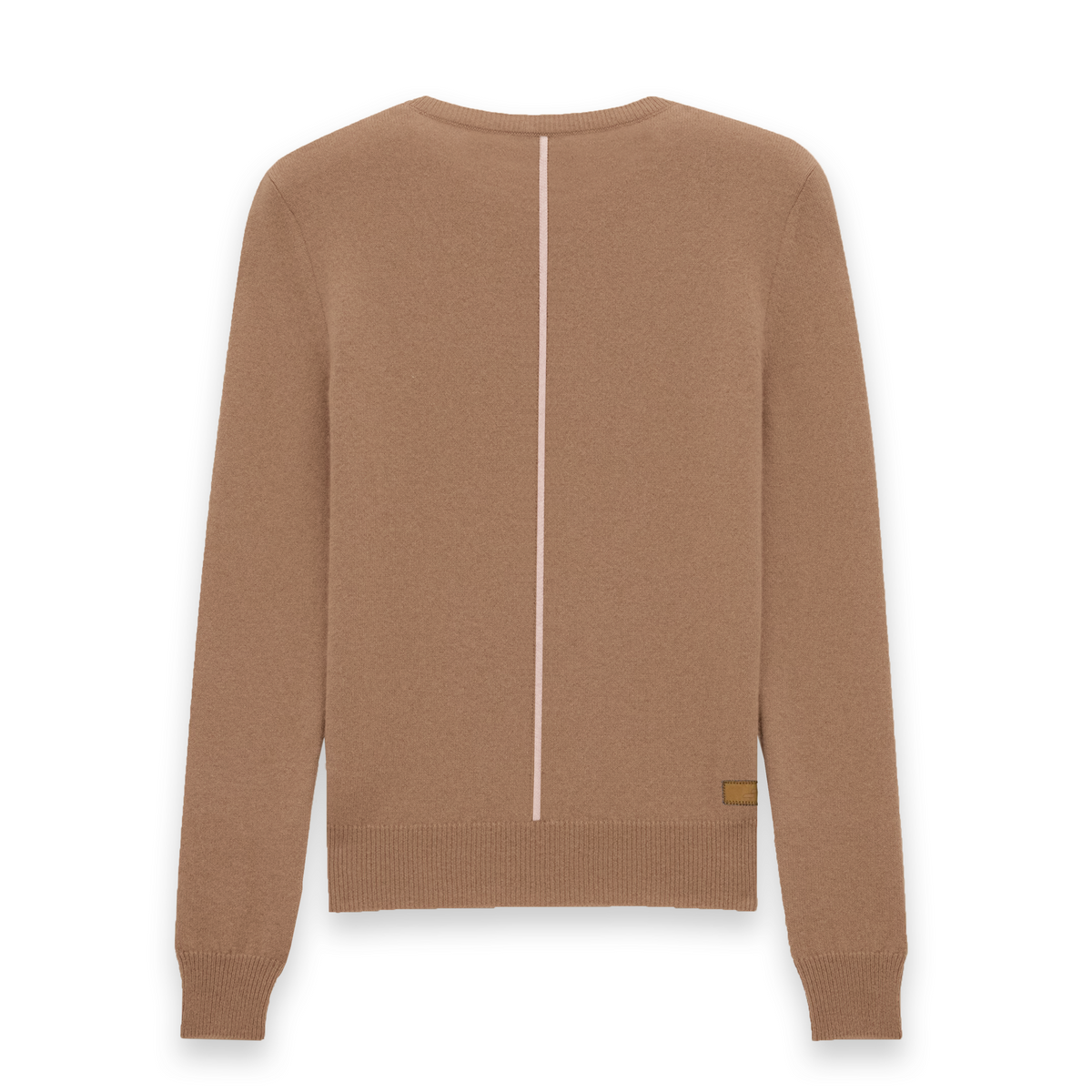 Cashmere Blend Crewneck Sweater: Caramel