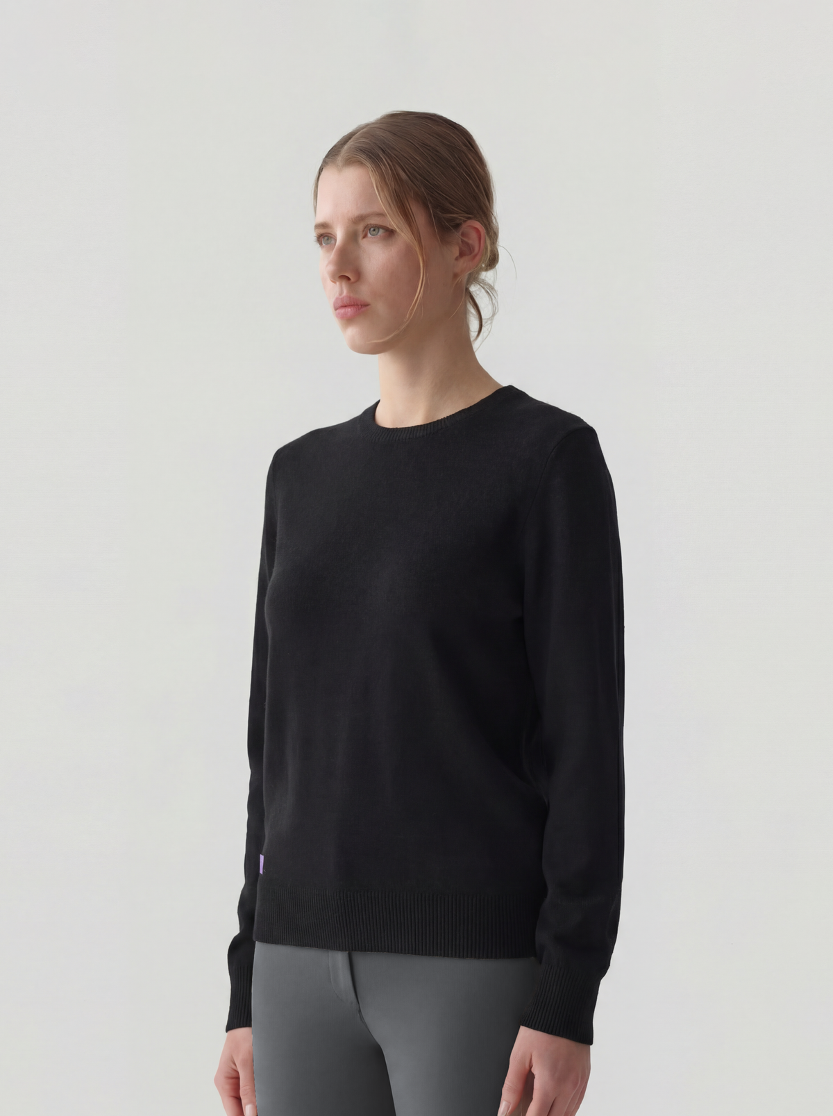Cashmere Blend Crewneck: Noir